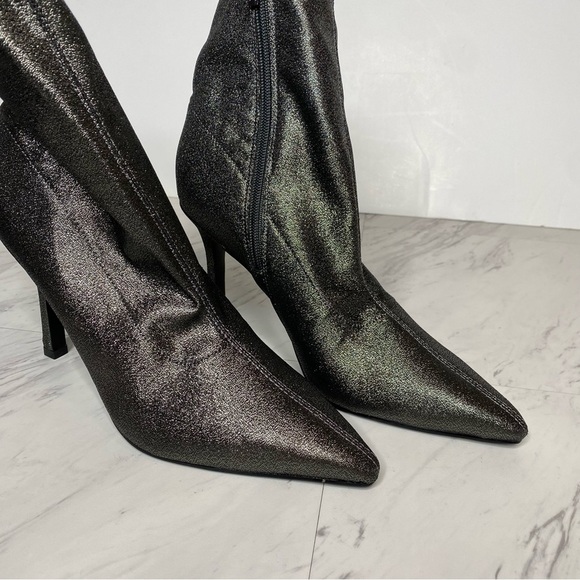New! Marc Fisher Kellen Sparkle Pointy Toe Heeled Bootie 8 1/2 M - Picture 8 of 13